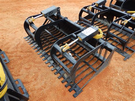 best grapple rake for skid steer|skid steer single grapple.